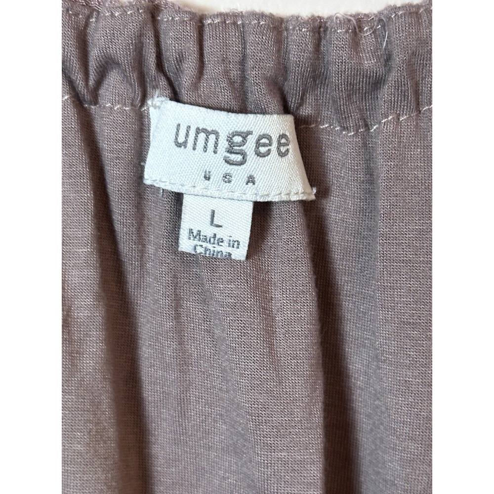 Umgee Top Womens Large Mauve Purple Tie Front Tank Sleeveless Boho Gauze Beach L - Picture 2 of 6